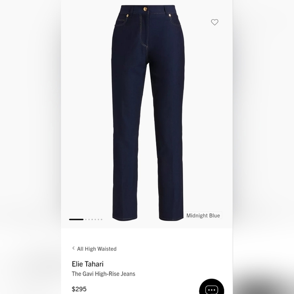 NWT Elie Tahari sz 6 high rise Gavin jeans - Picture 1 of 4